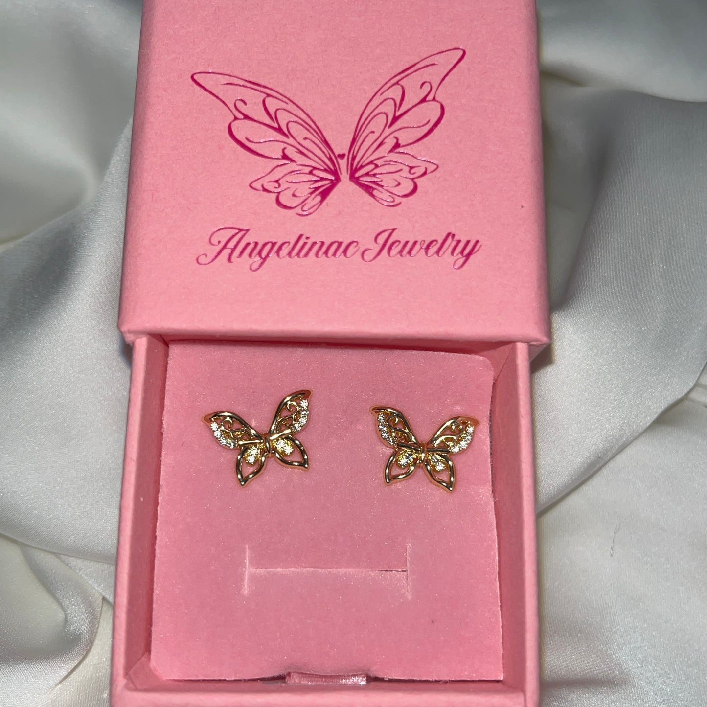 Butterfly stud earrings