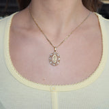 Flower uno Virgencita necklace