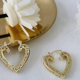 Heart hoop earrings