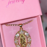 Flower uno Virgencita necklace