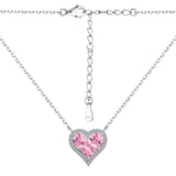 Pink Heart 925 Sterling Silver Necklace