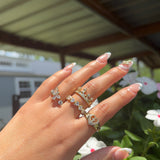 14k Gold plated Half butterfly Ring