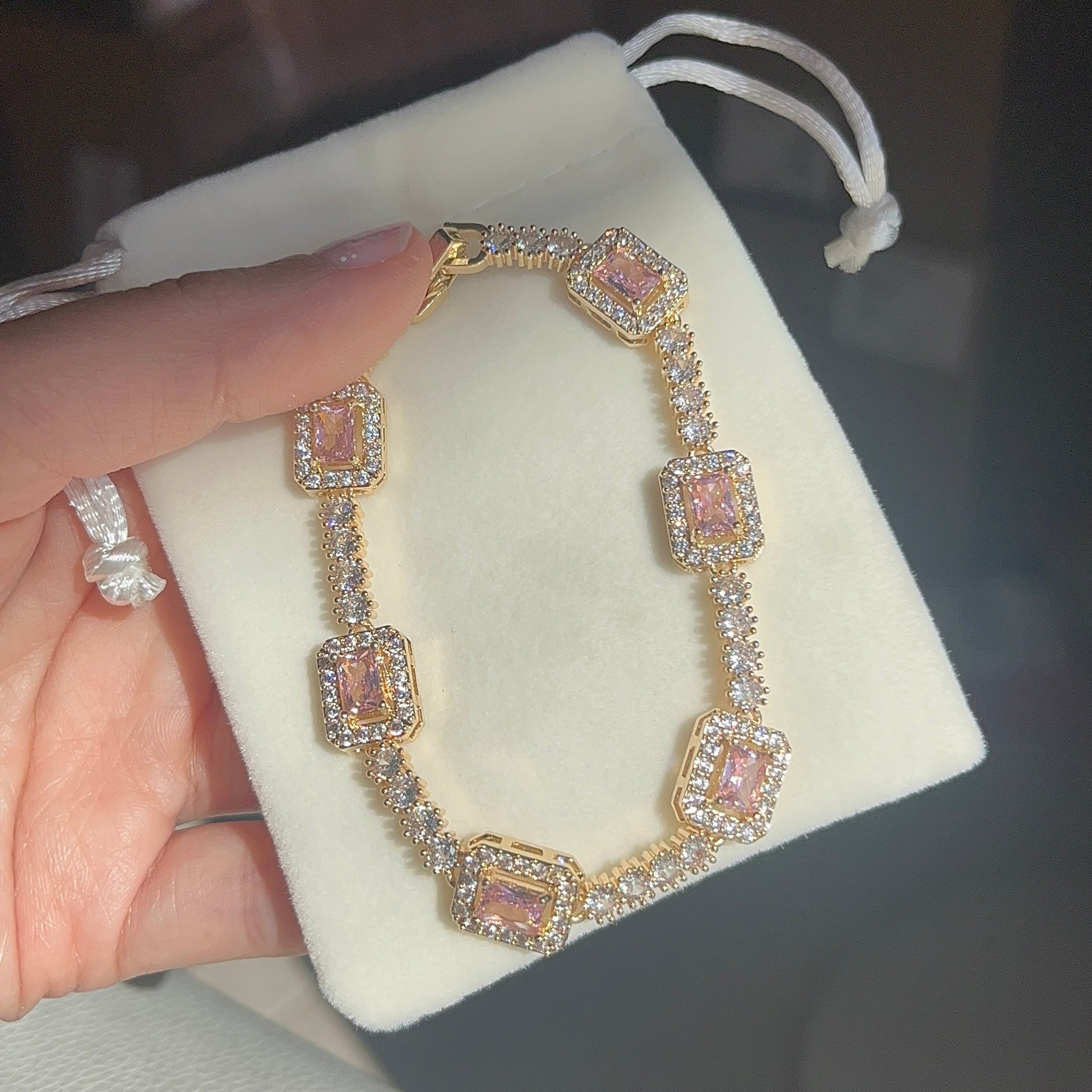Pink diamond bracelet