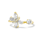 14k Gold Plated Adjustable Viady Butterfly Ring