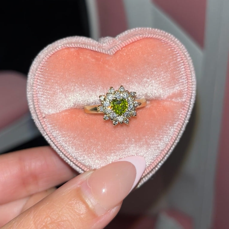 Anillo Corazón Esmeralda