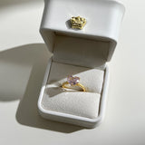Anillo de plata de ley 925 con corazón "Te amo" en color rosa