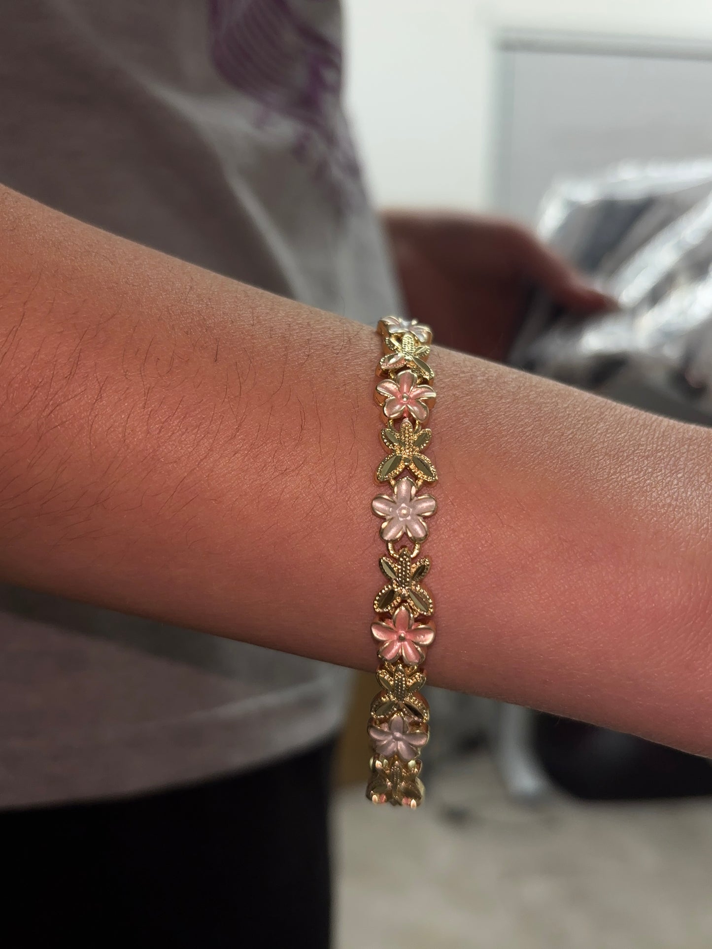 hibiscus flower bracelet