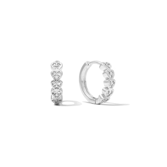 Silver mini hoops