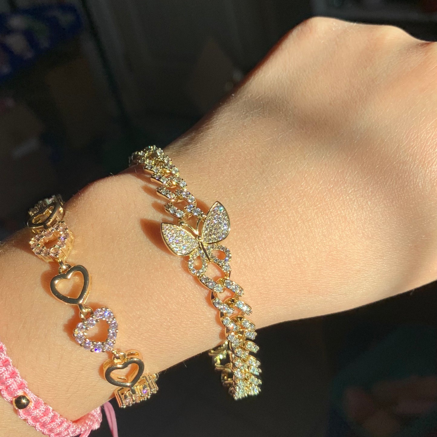 Pulsera cubana mariposa