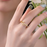 Anillo Belle Leaf de plata de ley 925