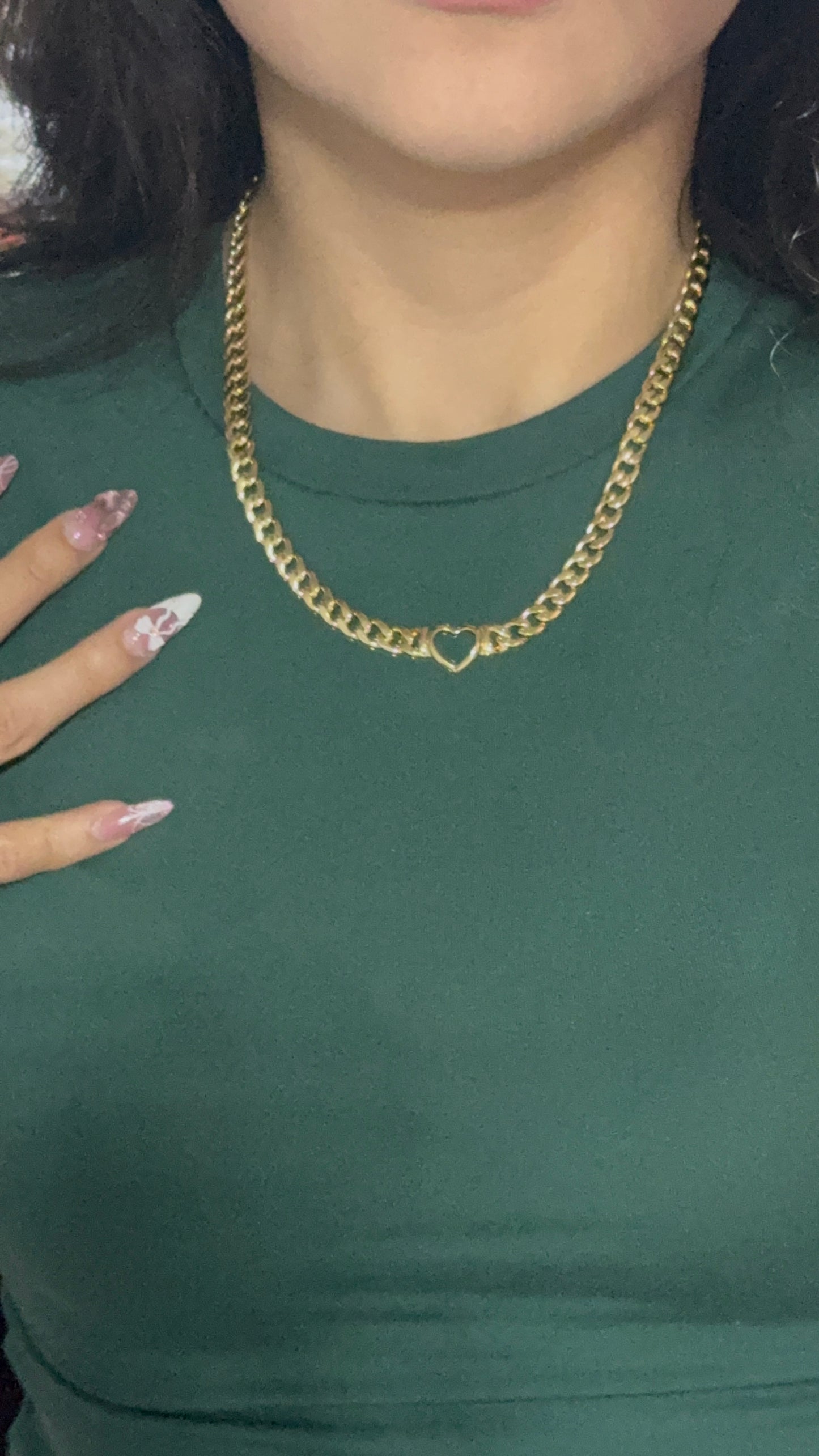 Cuban heart necklace