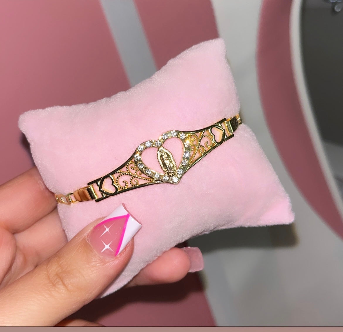 Pulsera corazón virgencita