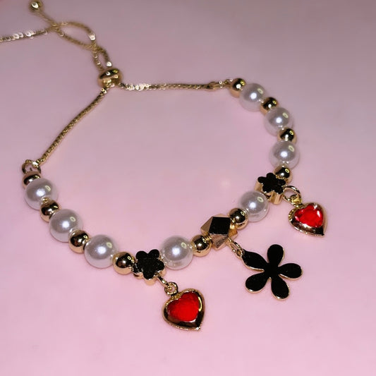 Red Flower bracelet