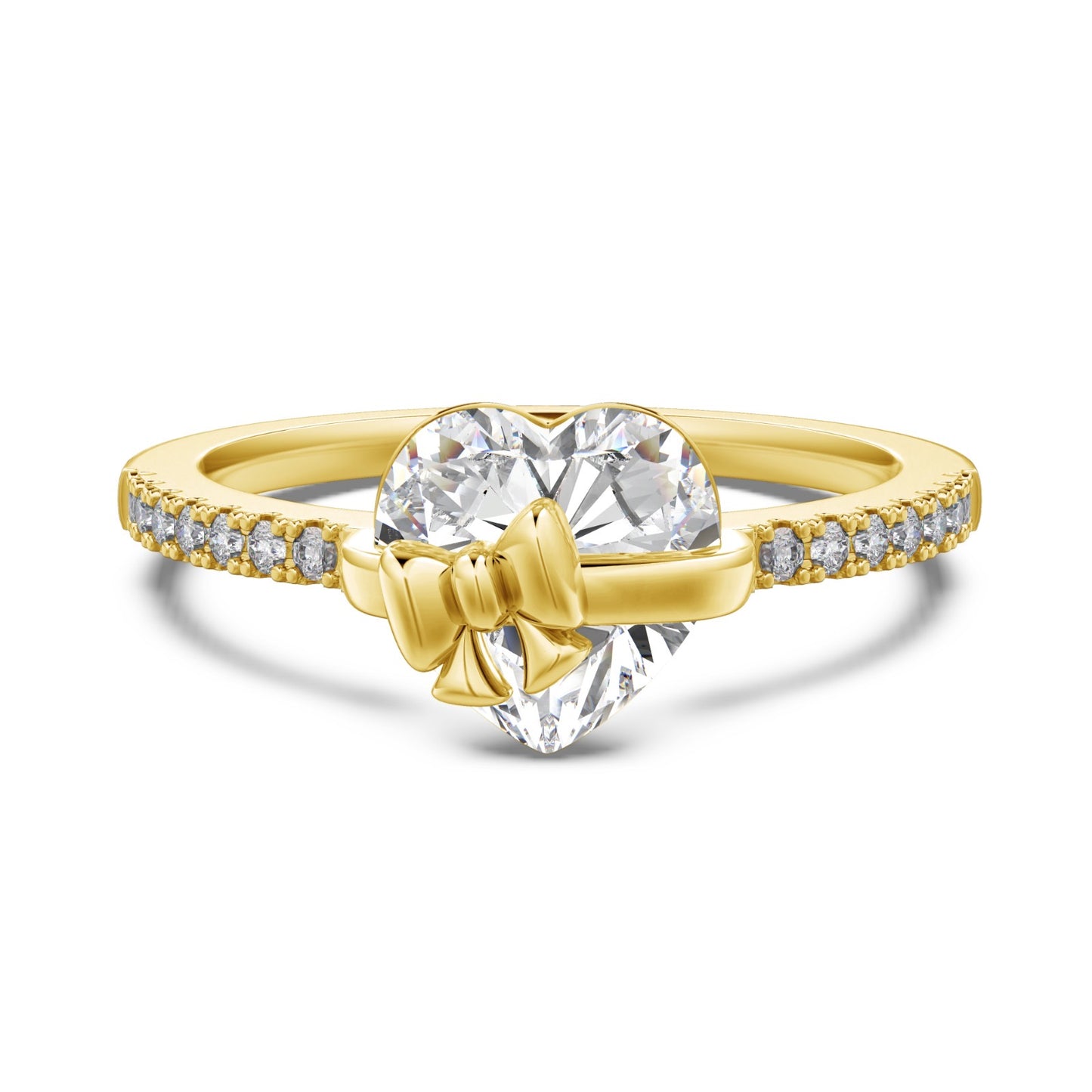 The love ribbon bow ring