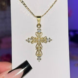 White Cross  Reina necklace