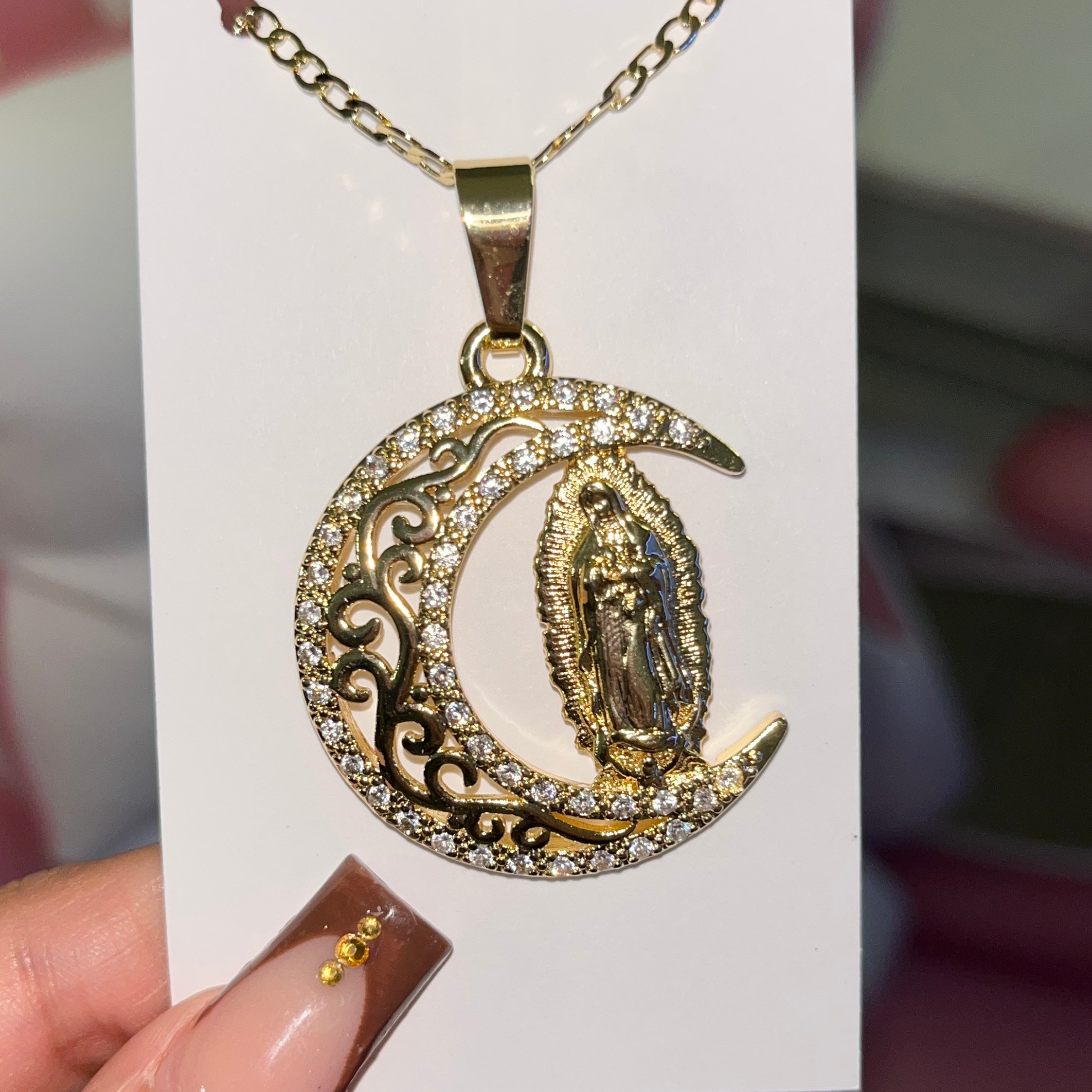 Moon virgencita necklace 🌙✨