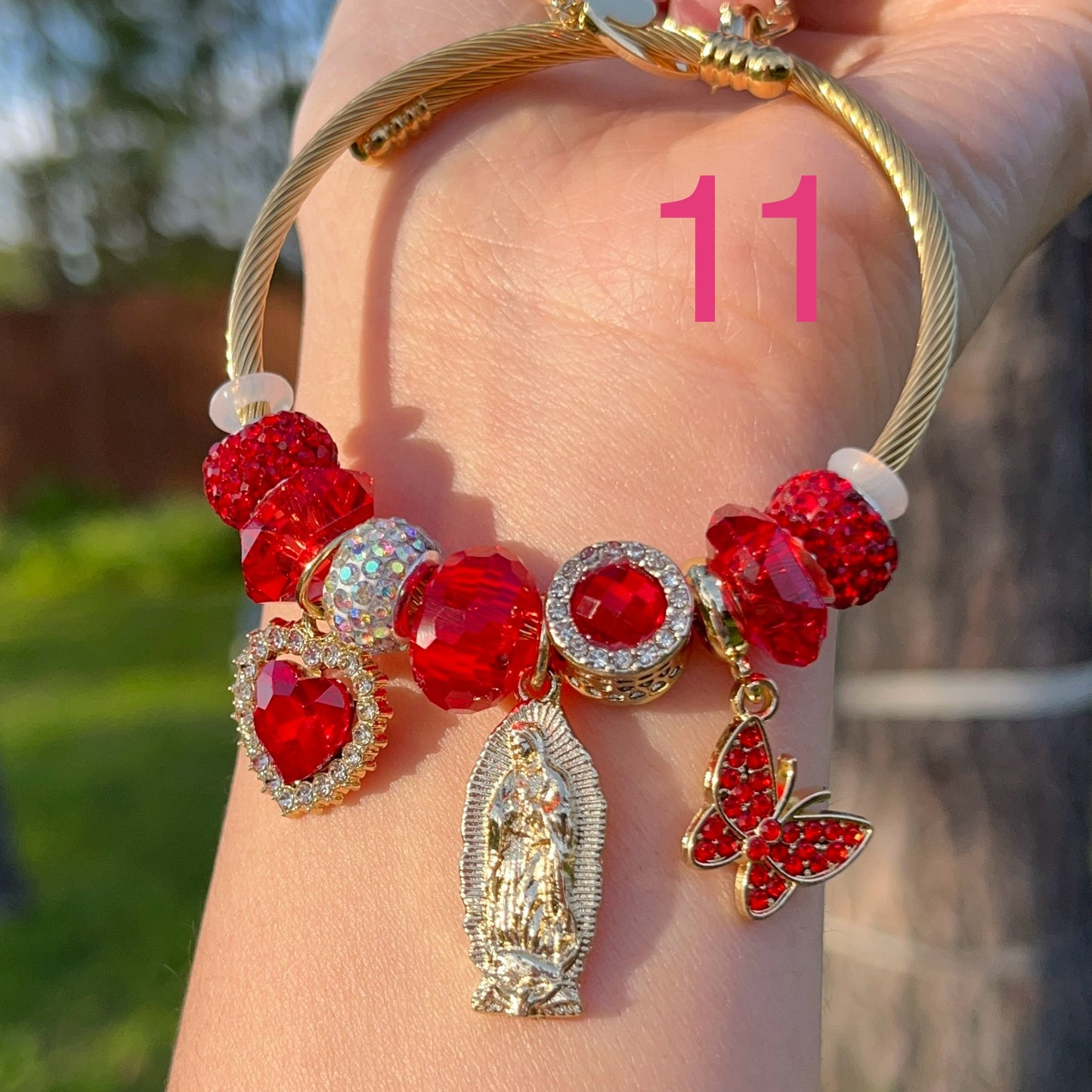 Red charm bracelet