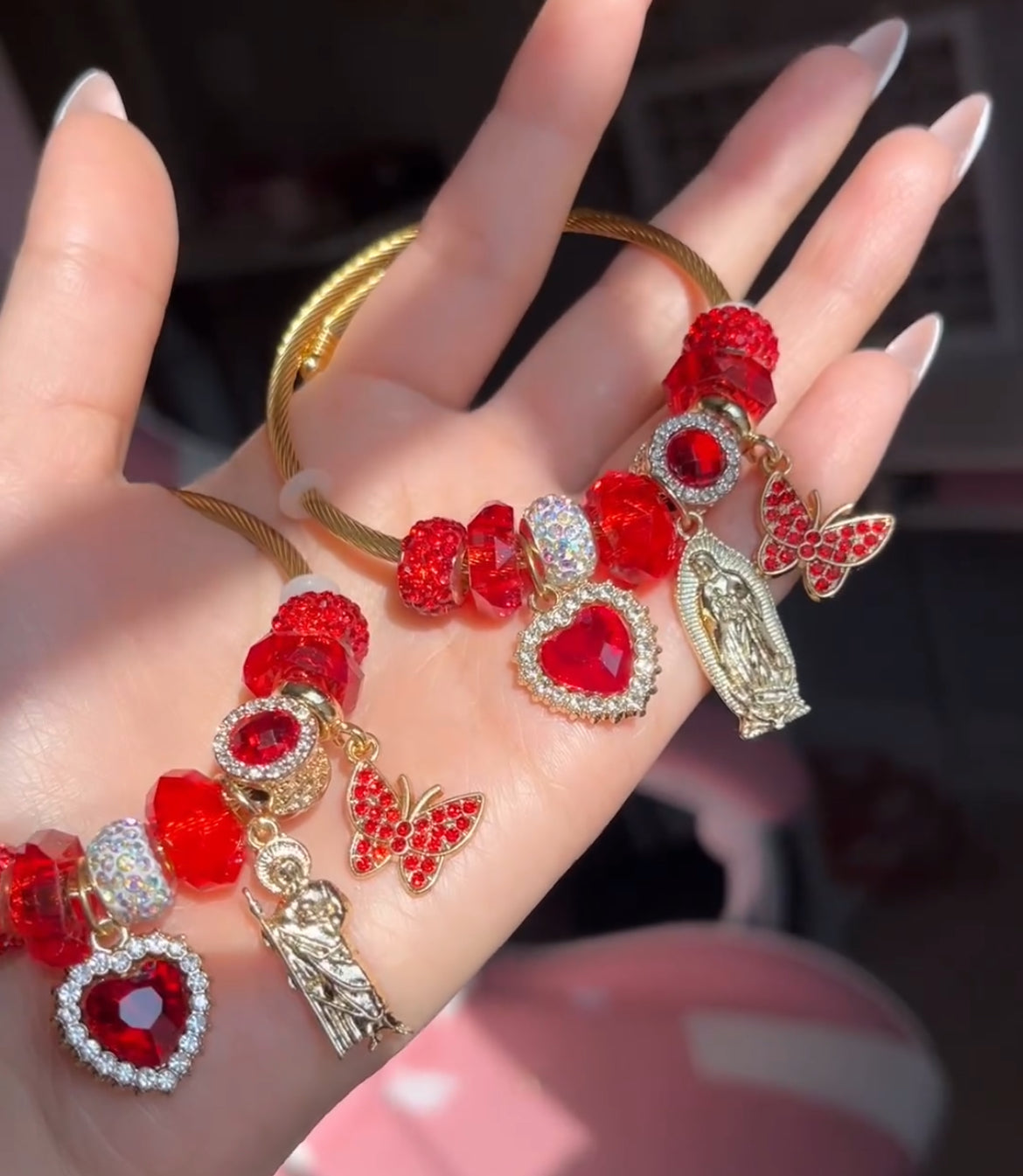 Red charm bracelet