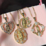 Flower uno Virgencita necklace