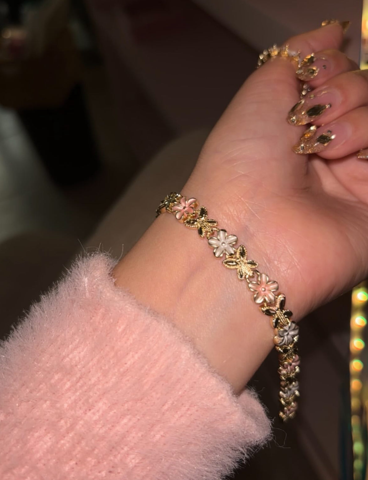 hibiscus flower bracelet