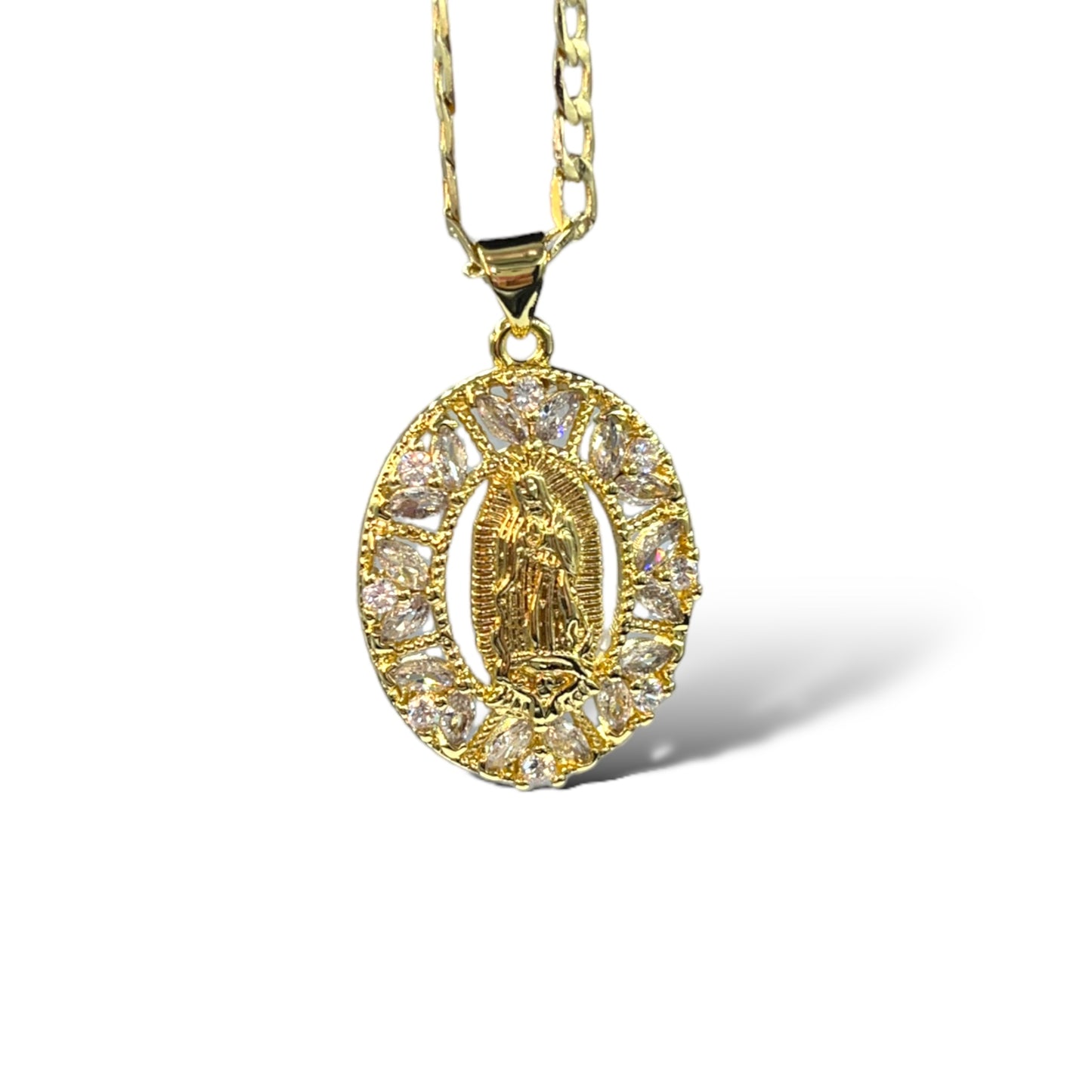 Flower uno Virgencita necklace