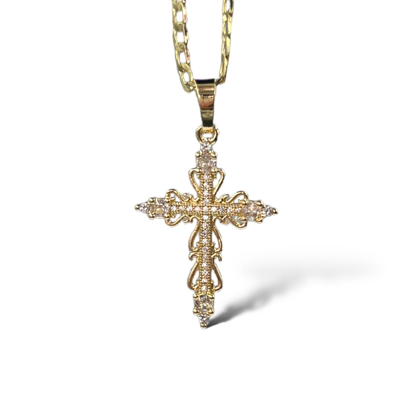 White Cross  Reina necklace