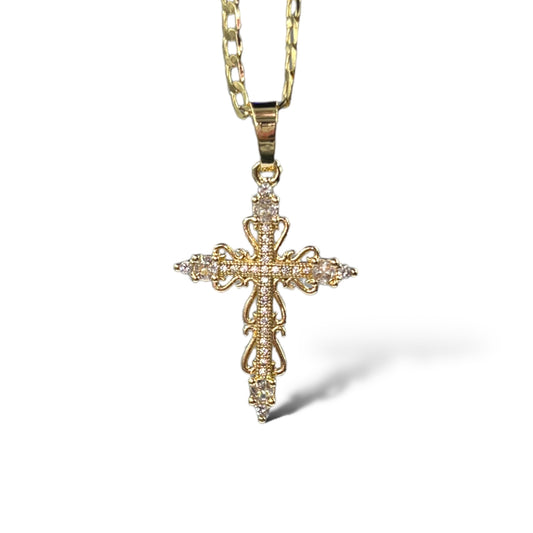 White Cross  Reina necklace